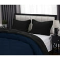 thumbnail image 5 of DNG Creations 1 Piece Reversible Diamond Pattern Comforter Solid - 100% Egyptian Cotton, 800 TC ( Oversized Queen - Size ) All-Season 550 GSM ( Navy-Blue/Black Colour ), 5 of 7