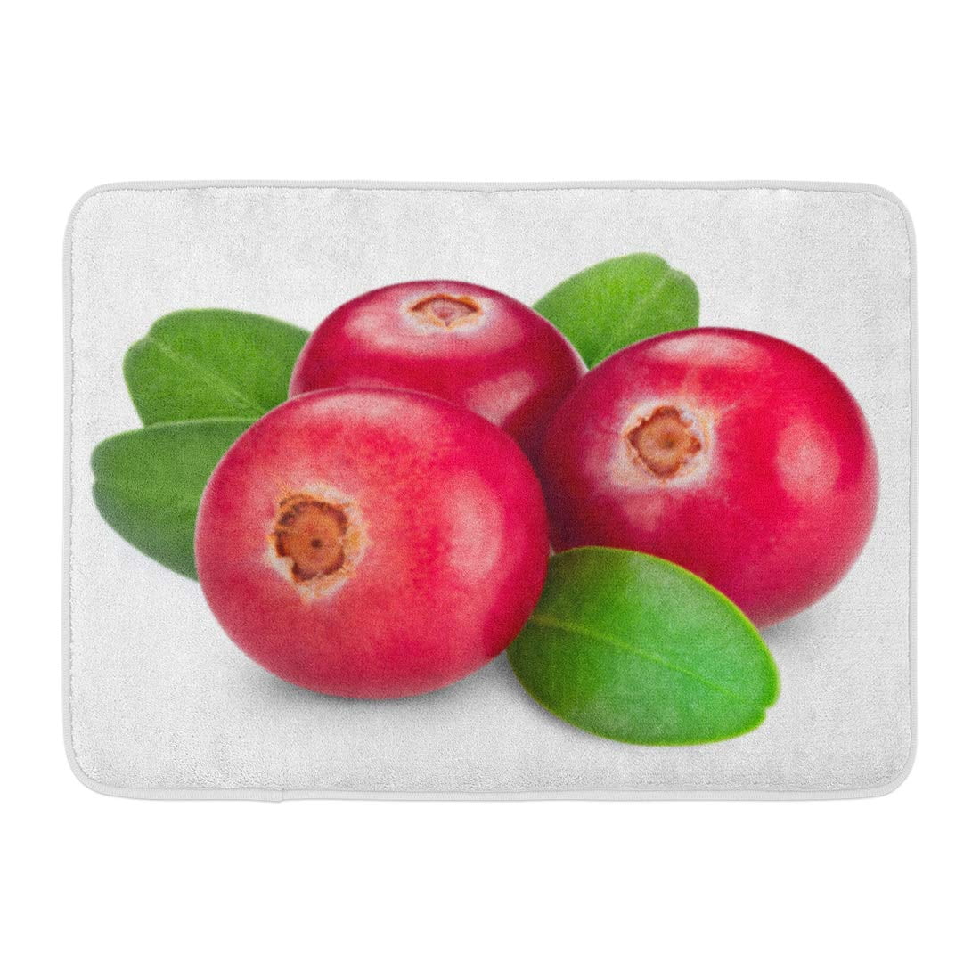GODPOK Botany Red Cranberry Cranberries White Berry Bright Rug Doormat