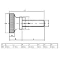 thumbnail image 3 of Unique Bargains M6x12mm Flat Knurled Head Fully Threaded Thumb Screws Bolts Fastener 4pcs, 3 of 3