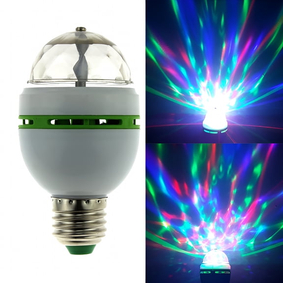 HIBIBUD Rotating Light Bulb RGB LED Party Bulb for Disco Club Bar Party Indoor Outdoor Photography,4.72"X2.36"X2.36"