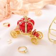thumbnail image 5 of ABCISI Hand Painted Enameled Cinderella Pumpkin Carriage Decorative Hinged Jewelry Trinket Box, Unique Gift for Family, Jewelry Chests, Wedding, Valentine Day, Mother's Day Gifts (Red), 5 of 13