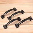 thumbnail image 4 of 12Pcs Rétro Style Tiroir Poignée Boulette Forme Tire Anneau Bouton pour Armoire de Tiroir de Cuisine (Noir), 4 of 8