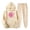 #464-Beige, variant on Haivin Women's Sweatshirt and Sweatpants Set, Long Sleeve Hooded with Breast Cancer Awareness Print, Soft Cotton Comfort Fit for Fall Winter Lounge and Daily Wear
