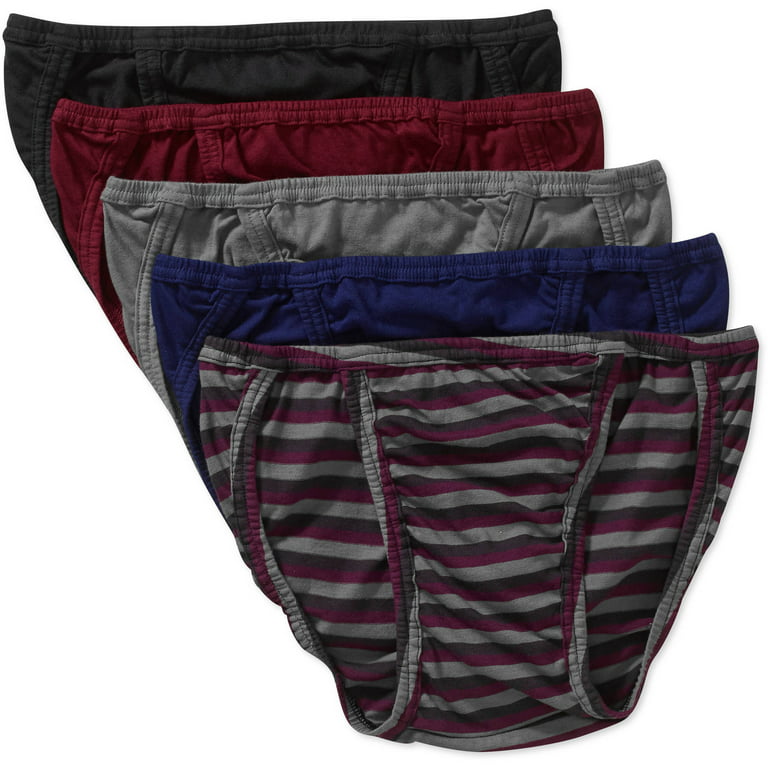 Men's assorted cotton string bikini, 5 pack - assorted color may vary 