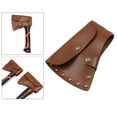 thumbnail image 2 of 1PC Holder Sheath PU Leather Accessory Practical Brown Cover Carrier Tool Hatchet Cover for Camping Hiking S, 2 of 10