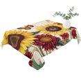 thumbnail image 2 of Sunflower Farmhouse Table Cloth Waterproof Tablecloths, Spring Summer Retro Butterfly Flowers Tablecloth Dining Table Cover for Kitchen Party Tabletop Outdoor, Rectangle Tablecloth 52x70 Inch, 2 of 9