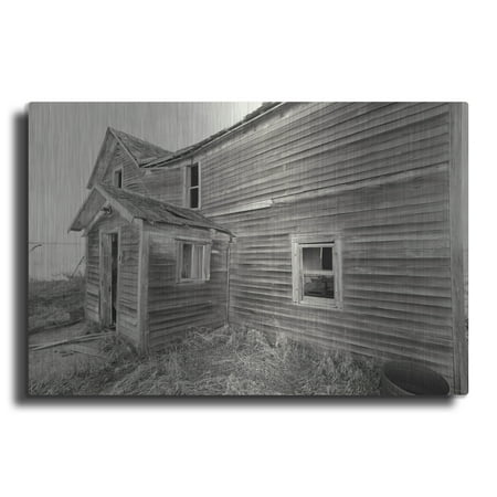 Luxe Metal Art 'Lost Farmstead On The Prairie 039' by Gordon Semmens Metal Wall Art, 36" x 24"