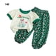 thumbnail image 5 of Jumpingount Conjunto de ropa para niñas, camiseta de verano con diseño de conejo, pantalones con estampado de flores y insectos, traje informal conjuntos de ropa ciento cuarenta, 5 of 6