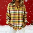 thumbnail image 6 of Wlynlyn Womens Plaid Shirts Long Sleeve Button down Blouses Casual Loose Fitted Collared Dressy Tops, 6 of 6