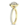 thumbnail image 4 of 2 Carat IGI Certified Princess Shape Lab Grown Diamond Engagement Ring | 14K Yellow Gold |Klarissa Halo Diamond Eternity Lab Diamond Ring | FG-VS1-VS2 Quality Friendly Diamonds, 4 of 5