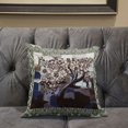 thumbnail image 5 of Tree Oil Duo Throw Pillow with Removable Cover in White Green Blue 20x20, 5 of 5