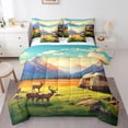 thumbnail image 1 of YST 7Pcs Deer Comforter Set, Wildlife Adventure Bed in a Bag, Full Size, 1 of 5