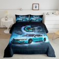 thumbnail image 2 of Erosebridal Racing Car Comforter Sets Toddler Size,Extreme Sports Comforters & Duvets,Gradient Bedroom Decor,Reversible,Breathable,2pcs, 2 of 7