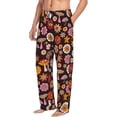 thumbnail image 2 of Daiia 70s Groovy Hippie Retro Men's Sleep Pant with Pockets and Drawstring,Pajama Pants-Small, 2 of 9