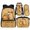 Orange Capybara Print, variant on Bulopur Galaxy Print Kids Backpack Set 4 Pcs Orange Fox Kids School Bag with Lunch Box, Pencil Case and Water Bottle Cover for Fox Lovers Outdoor Adventure Kids