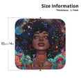 thumbnail image 2 of Yiaed Cosmic Garden Woman Portrait Print Leather Coasters for Drinks - Cup Coasters Coffee Table Kitchen Table Bar, Home & Office Gifts Handmade Drink Coasters-Square, 2 of 6