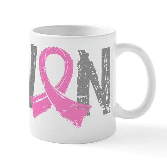 CafePress -  I Won Breast Cancer... Mug - 11 oz Ceramic Mug - Novelty Coffee Tea Cup