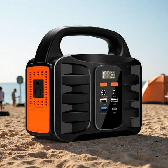 Portable Power Station, 155Wh 42000mAh Outdoor Generator Solar with 110V/150W AC Outlet,Power Box Camping