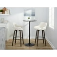 thumbnail image 3 of LumiSource Brown Daniella 30" Fixed-Height Barstool - Set of 2, 3 of 6
