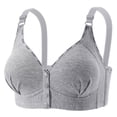 thumbnail image 2 of Pxxlle Wireless Bras for Women Front Closure Supportive Bra Comfortable Full Coverage Everyday Bralettes with Adjustable Straps 42 Gray, 2 of 5