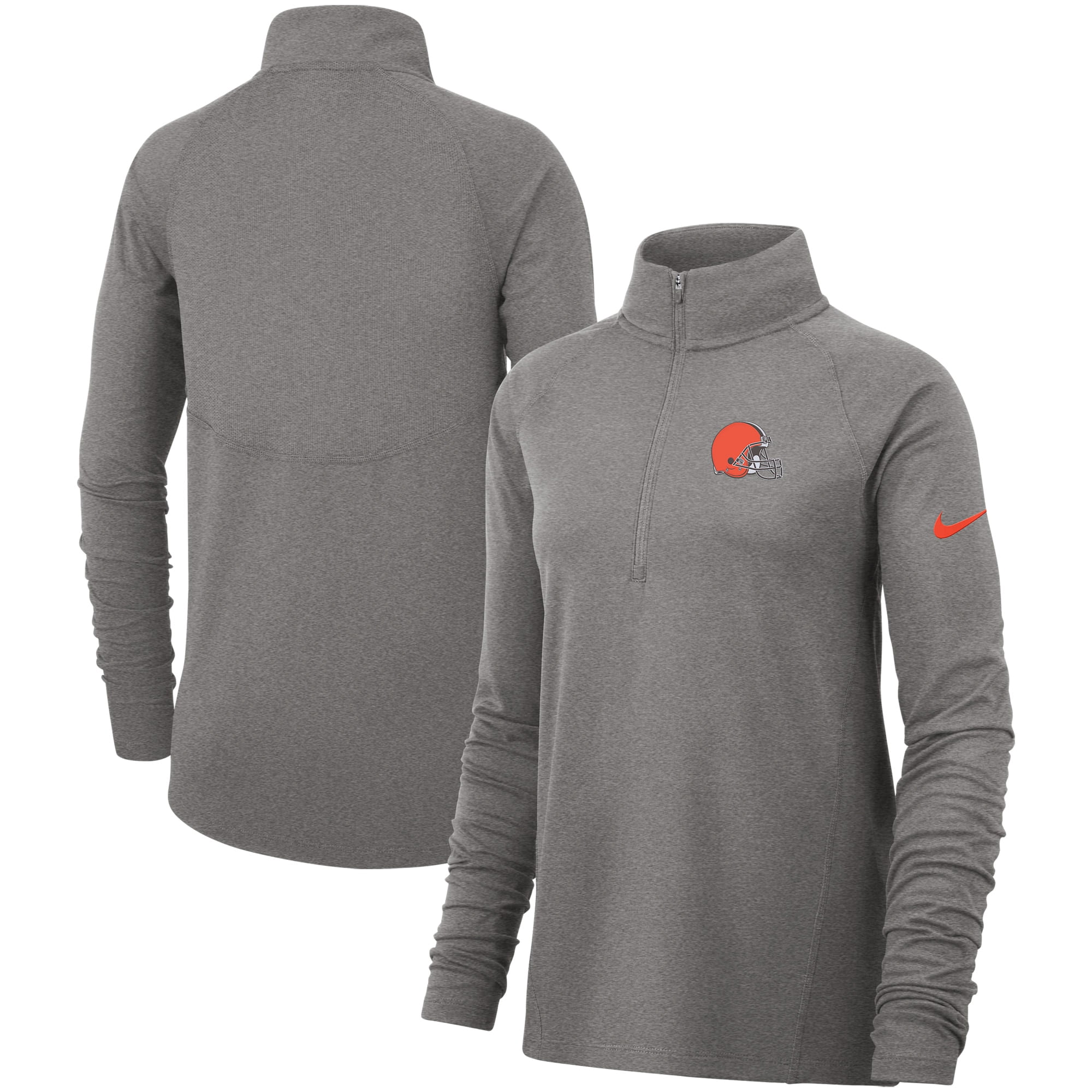 Cleveland Browns Nike Women's Raglan Performance HalfZip Core Jacket
