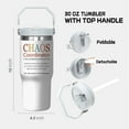 thumbnail image 2 of 30 Oz Chaos Coordinator Tumbler with Thank You Gifts for Women, Boss, Coworker, Manager, Office, Teacher, Nurse, Mom, Friends, Chaos Coordinator Gifts Cup, Teacher Appreciation Gift, 2 of 6
