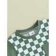 thumbnail image 4 of Bagilaanoe 2pcs Toddler Baby Boy Shorts Set Short Sleeve Checkerboard T Shirt Tops + Shorts 6M 12M 18M 24M 3T Kids Casual Summer Clothes, 4 of 8