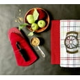 thumbnail image 4 of Royale Collection 100% Combed Terry Cotton, Highly Absorbent, Oversized, Checked Kitchen Towel Set, 28" x 18", 2-Pack, Paprika Red, 4 of 8