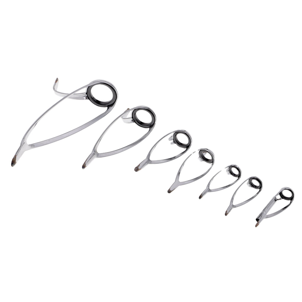 Tackle Repair Tip Accessories Telescopic Fishing 7PCS Line Ring Rod Guides 