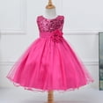 thumbnail image 5 of GYRATEDREAM Little Girls' Sequin Mesh Flower Ball Gown Party Dress Tulle Prom 3-10 Years, 5 of 7