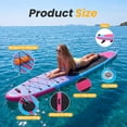 thumbnail image 5 of EDX 10.6 ft Inflatable Stand Up Paddle Board, 33" Wide SUP with Paddle, Pump, Fins, Leash & Carry Bag, Non-Slip Stable Board for Adults & Beginners, Pink Blue, 5 of 9