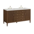 thumbnail image 2 of James Martin Vanities 485-V60D-BW-3ENC Myrrin 60" Double Basin Wood Vanity Set - White, 2 of 7