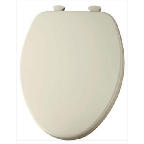 Lift-Off Elongated Closed Front Toilet Seat Beige Bathroom Cleaning Replacement 