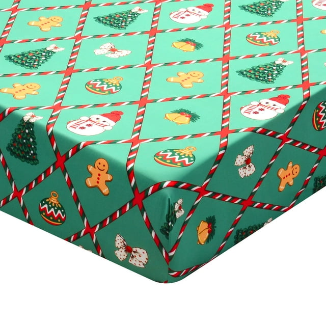 Sábana bajera ajustable para cuna GOPHRALOVE Christmas 132 x 71 cm, acogedora