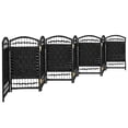 thumbnail image 4 of Red Lantern 2 ft. Short Fiber Weave Folding Screen - Black - 8 Panels, 4 of 7
