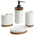 thumbnail image 4 of Allure Home Creation Sarasota Resin with Wood Soap/Lotion Pump - White/Wood - Lotion, 4 of 5