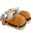 thumbnail image 3 of FUZHIQ Womens Slippers,Trend Slippers Men Women Teenagers 3D Winter Slippers Burger & Chips Design Plush Slippers Funny Gifts, 3 of 7