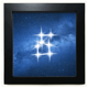 thumbnail image 1 of Generosa, amable, hermosa estrella de la suerte. Mesa de pared con marco cuadrado negro, 1 of 4