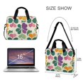 thumbnail image 3 of FORMRS 16" Laptop Bag Carrying Sleeve Case with Handle Travel Shoulder Briefcase, Purple Clover Pattern, 3 of 8
