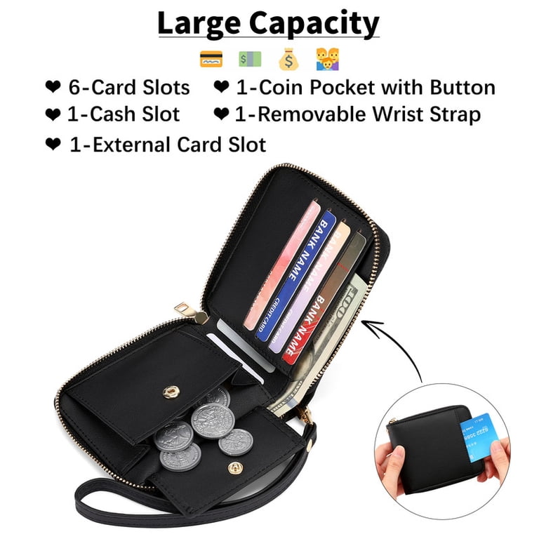 GAEKEAO Women's RFID Blocking Zip Wristlet Wallet photo 2