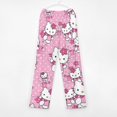 thumbnail image 3 of Hello Kitty Pajamas Pants Soft Elastic Waist PJ Bottoms Comfy Lounge Long Pants, 3 of 7