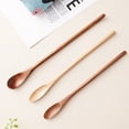 thumbnail image 1 of Cuchara de mango largo de 20 cm, cuchara de madera para café, leche, té, cuchara para mezclar, cuchara para miel, cuchara fina, estilo japonés y coreano, 1 of 4