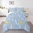 thumbnail image 1 of Erosebridal Cartoon Mouse Mice Bedding Todder Comforter Set, Star Moon Print Down Comforter, Blue, Reversible 2 Pieces, 1 of 8