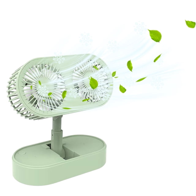 RKSTN portable fan Small Fan Desktop Fan Desktop Small Large Wind Ultraquiet Office Desk Portable Student Fan Long Version High-speed Concentrated Engine Wide-angle
