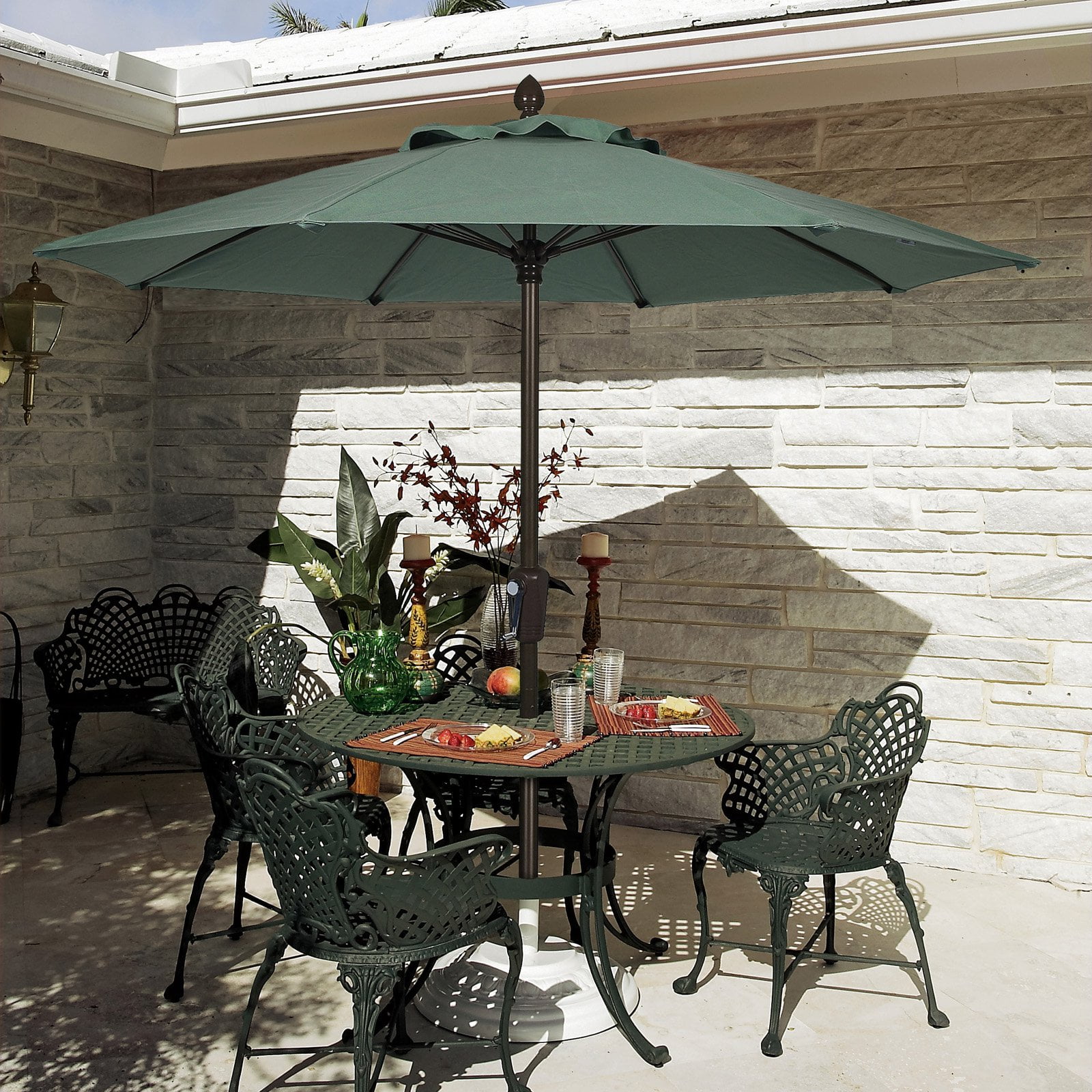 Fiberbuilt Premium 7 5 Ft Wind Resistant Aluminum Market Umbrella Walmart Com Walmart Com