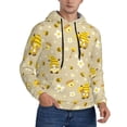 thumbnail image 2 of Fotbe Men's Hoodie with Cute Bee Gnome 2 Pattern - Kangaroo Pocket Pullover Hooded Sweatshirt, Perfect for Daily Wear, Travel, and Home-Small, 2 of 7