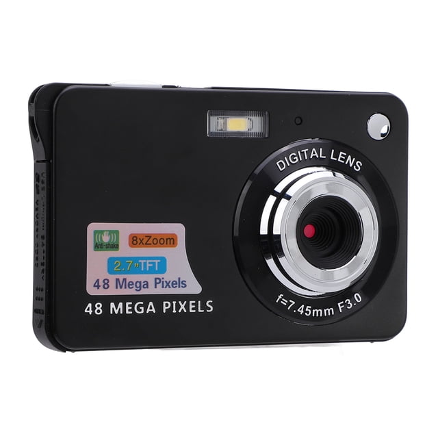 Cámara Digital 48MP 4K 8x Zoom 20 Filtros Pantalla De 2,7 Pulgadas Cámara Compacta Portátil Recargable Antivibración Niños Estudiantes Vlogging