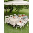 thumbnail image 4 of Outdoor Tablecloth with Umbrella Hole for Patio/Picnic/Party/Camping, Japanese Style Waterproof Table Cloth Rectangle Table Cover Washable, Country Vintage Blossom Peony Birds (52"x 70"), 4 of 8