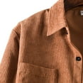 thumbnail image 4 of POINTERTECK Chemise Décontractée en Velours Côtelé pour Hommes Manches Longues Poche Col Rabattu, 4 of 7