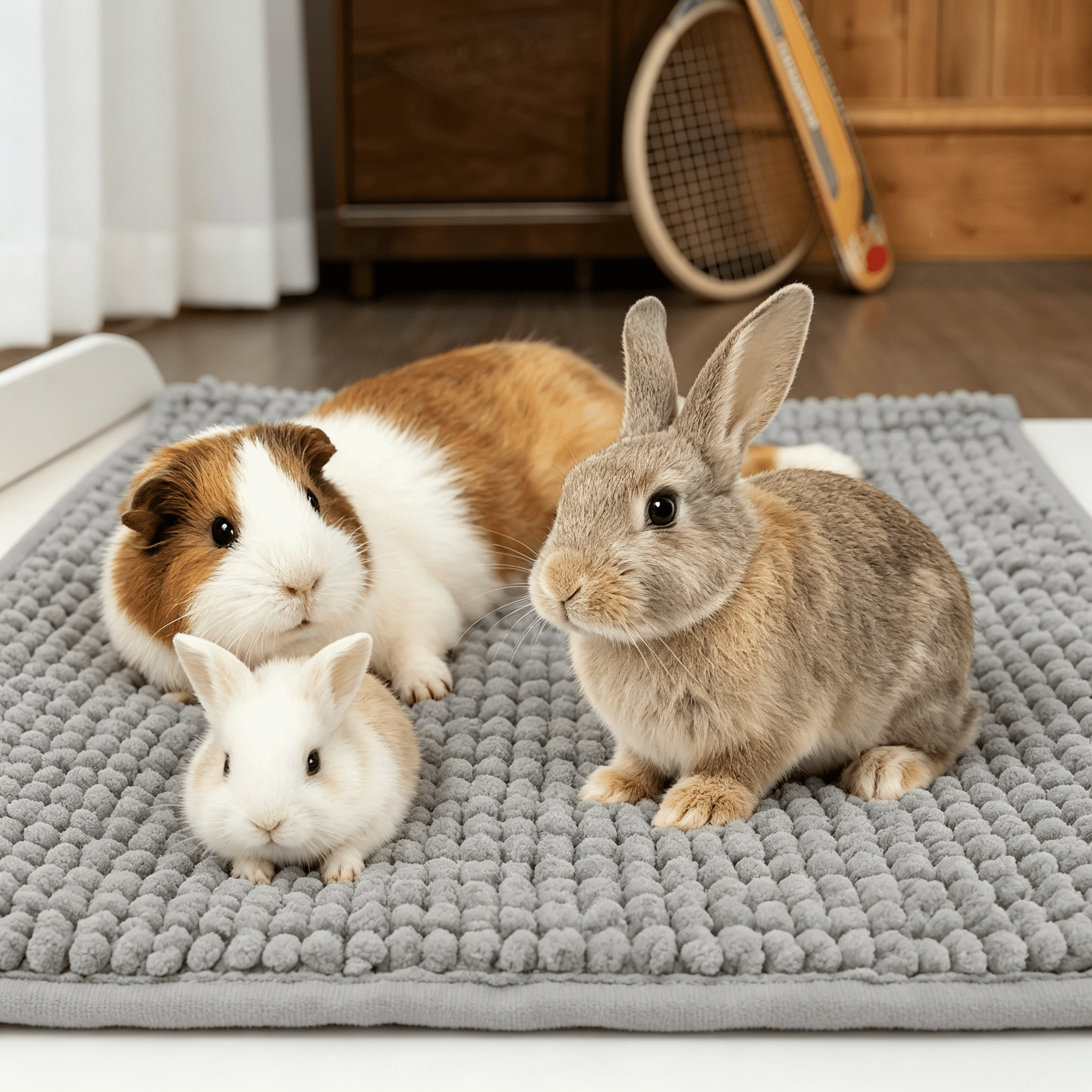 ACDANC 2026 New 6 Pcs Guinea Pig Fleece Cage Liners, 16 X 24 Inch Guinea Pig Bedding Mats Reusable Guinea Pig Pee Training Pads Rabbit Mat Washable for Small Animal Sleeping